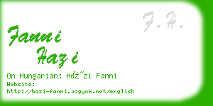 fanni hazi business card